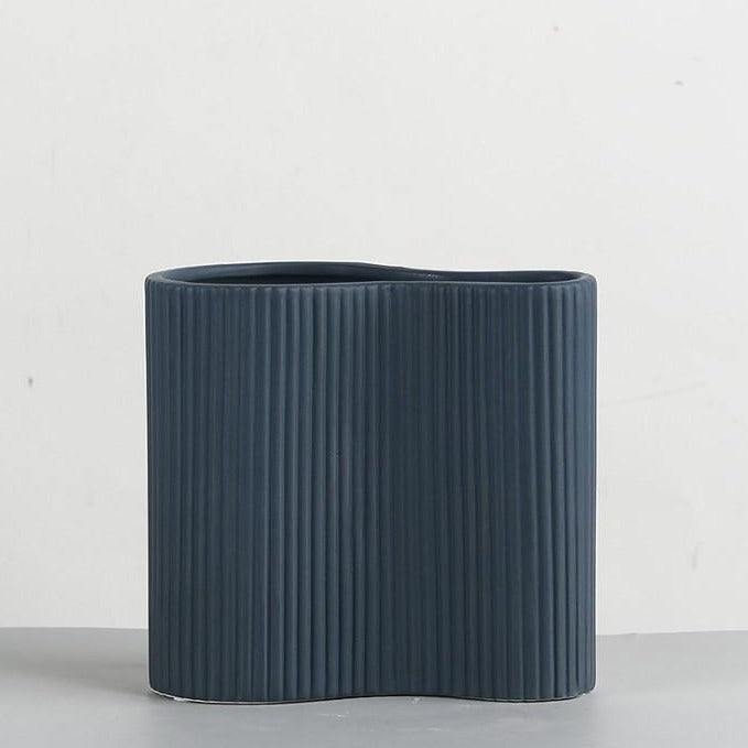 
                  
                    Corrine Ribbed Ceramic Vase 15cm Sukio Studio
                  
                