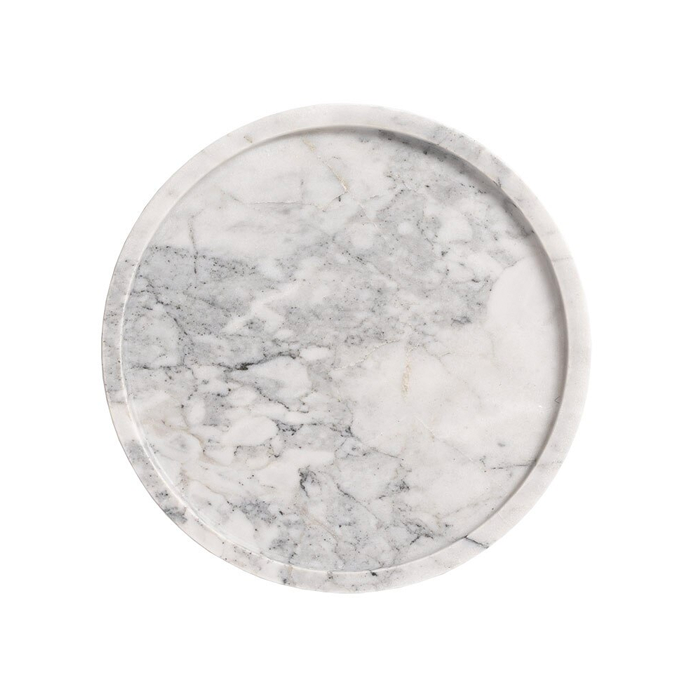 Frieda Marble Tray Round Grey Sukio Studio