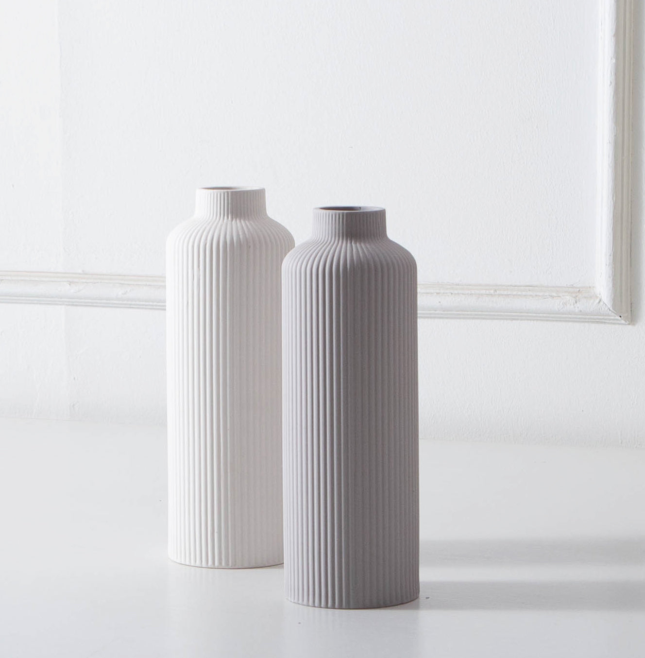 
                  
                    Manon Ribbed Ceramic Vase 23cm Sukio Studio
                  
                