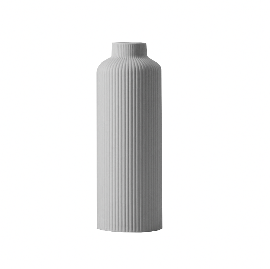 Manon Ribbed Ceramic Vase 23cm Sukio Studio