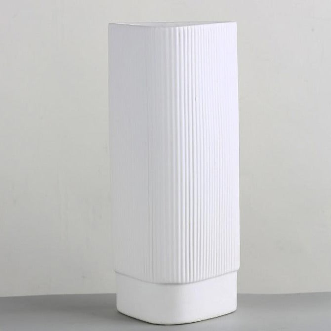 
                  
                    Martin White Ribbed Ceramic Vase 34cm Sukio Studio
                  
                