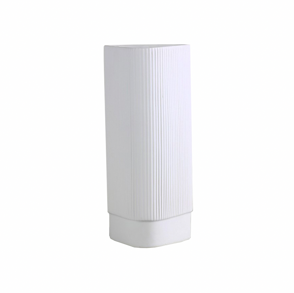 Martin White Ribbed Ceramic Vase 34cm Sukio Studio