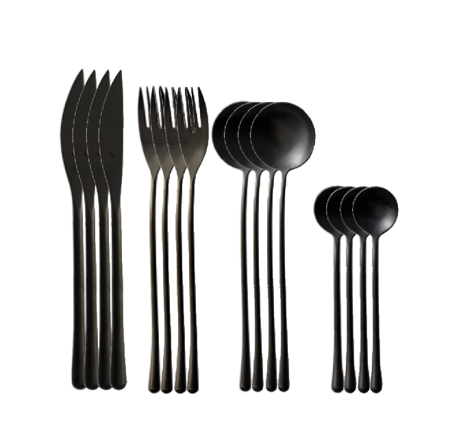 
                  
                    Yves Retro 16 Piece Cutlery Set Matte Black Sukio Studio
                  
                