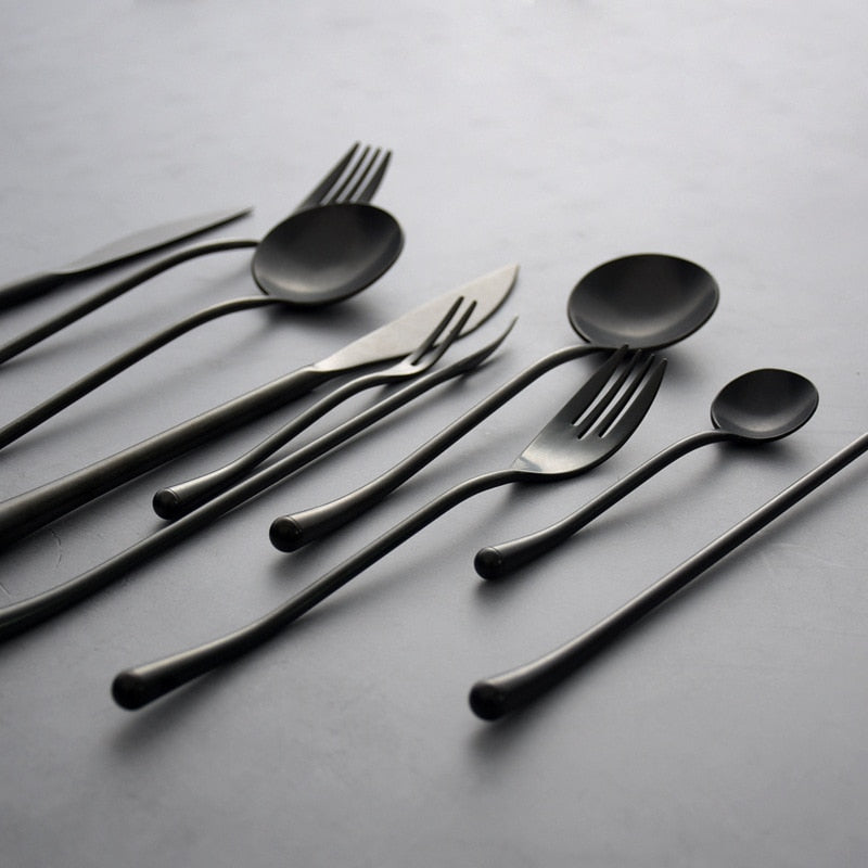 
                  
                    Yves Retro 16 Piece Cutlery Set Matte Black Sukio Studio
                  
                